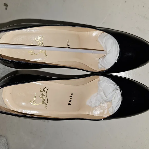 Christian Louboutin Black Patent Leather Pumps - Picture 3 of 7